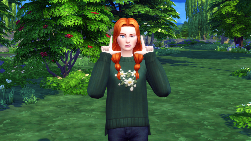 A Sims 4 version of Anna, Frozen.