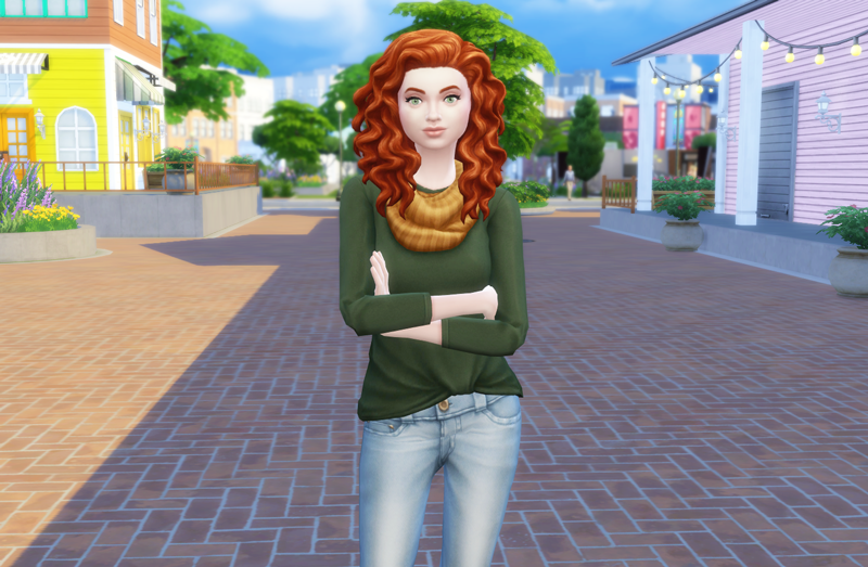Merida, Brave as a Sim with red hair .