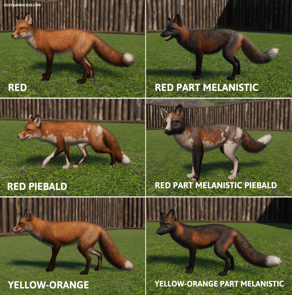Red fox colours in Planet zoo