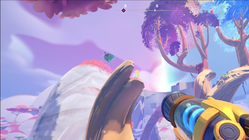 A ghostly drone in Slime Rancher 2 hovering in the air