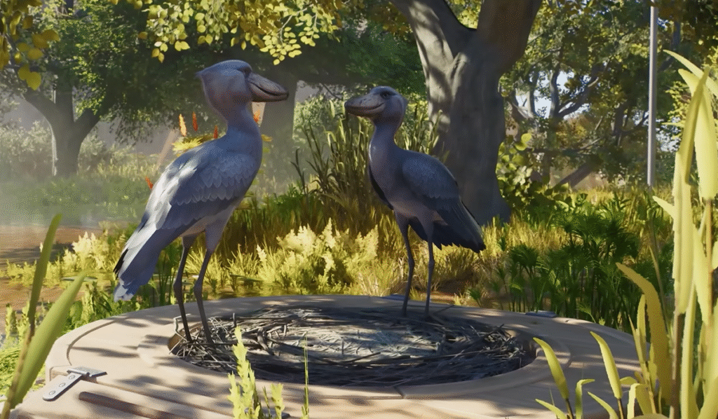 Showbills by their nest in Planet Zoo 2